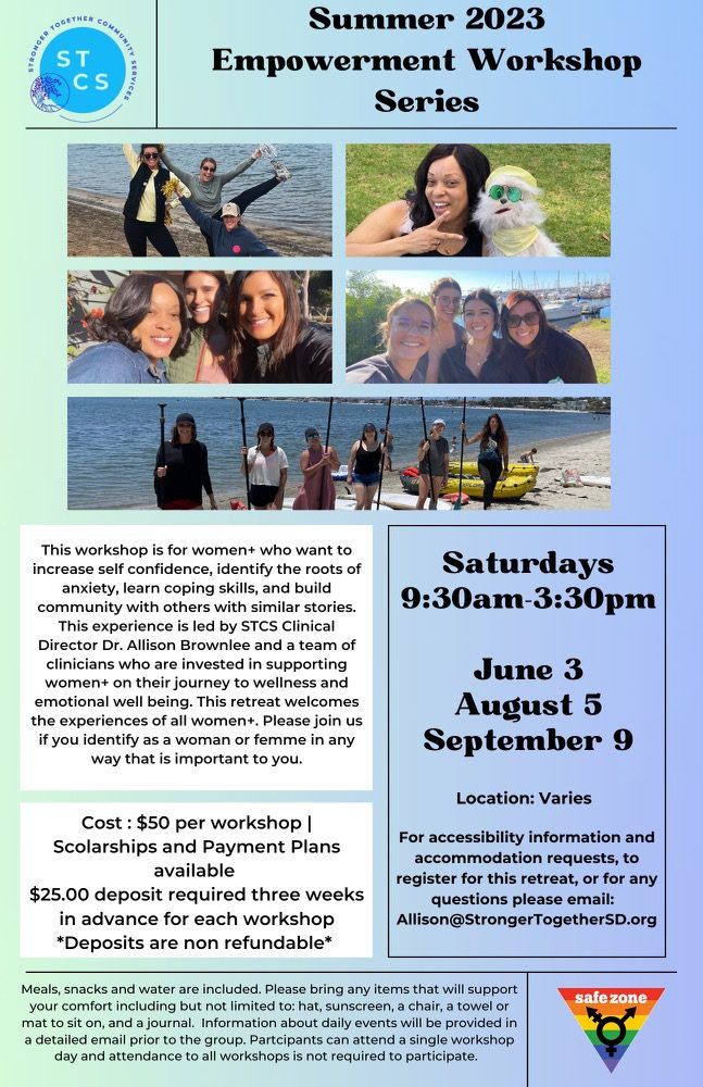Summer 2023 empowerment workshop flyer
