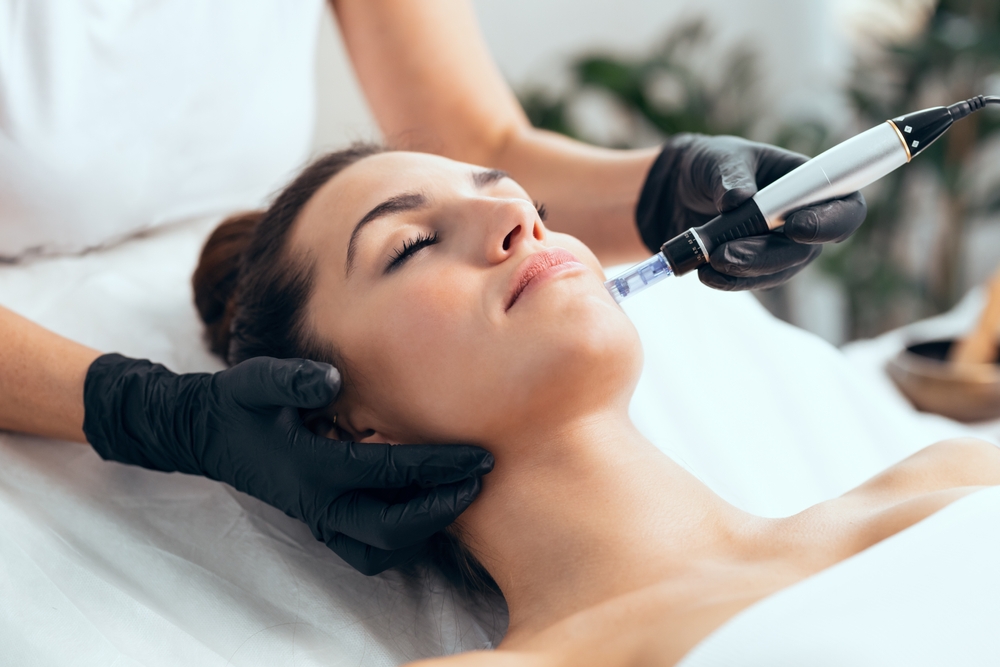 Clean, professional medical spa treatment room with neutral tones at D'Cate Aesthetics And Medicine in Roanoke