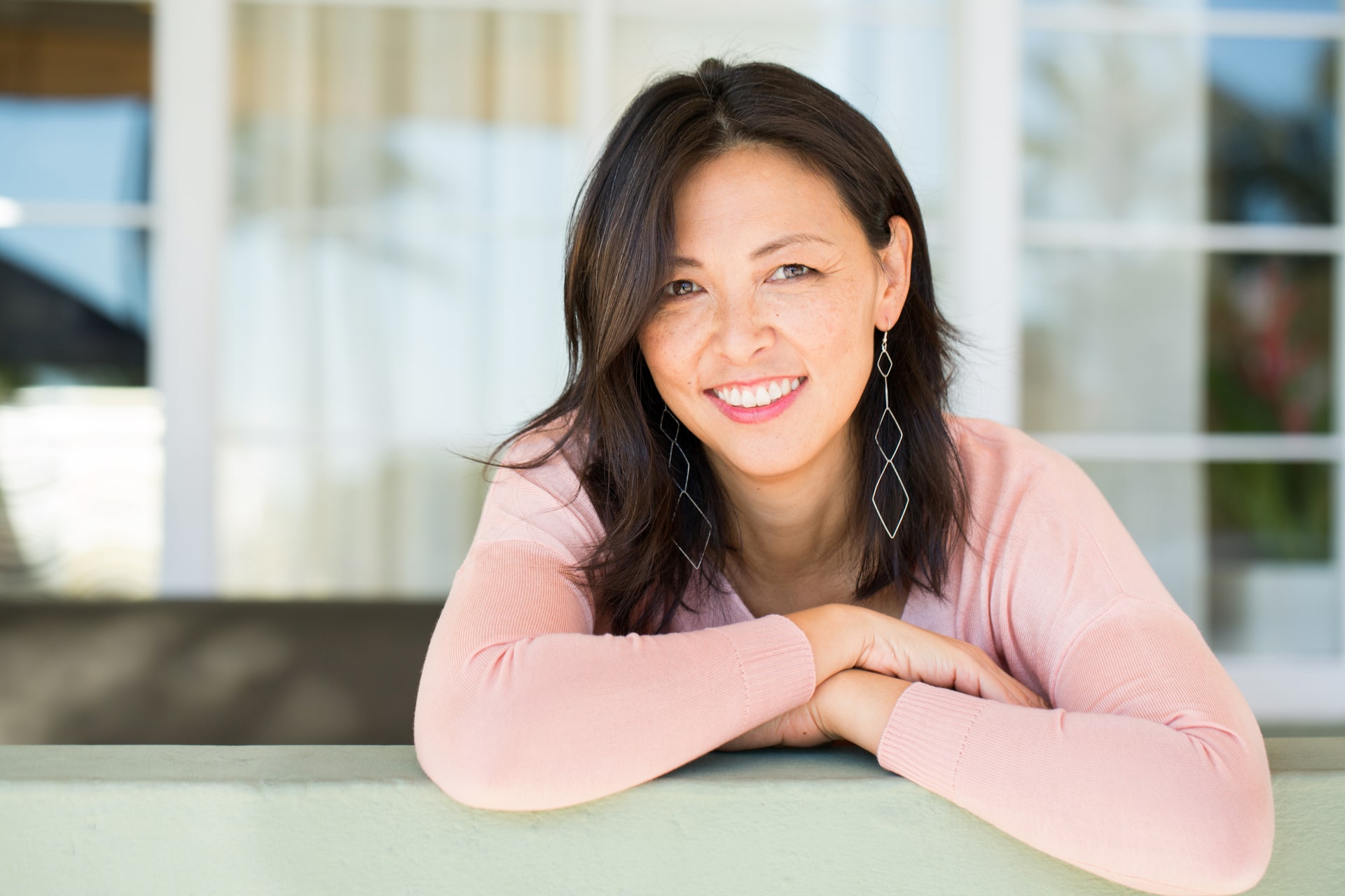 Middle age woman Smiling