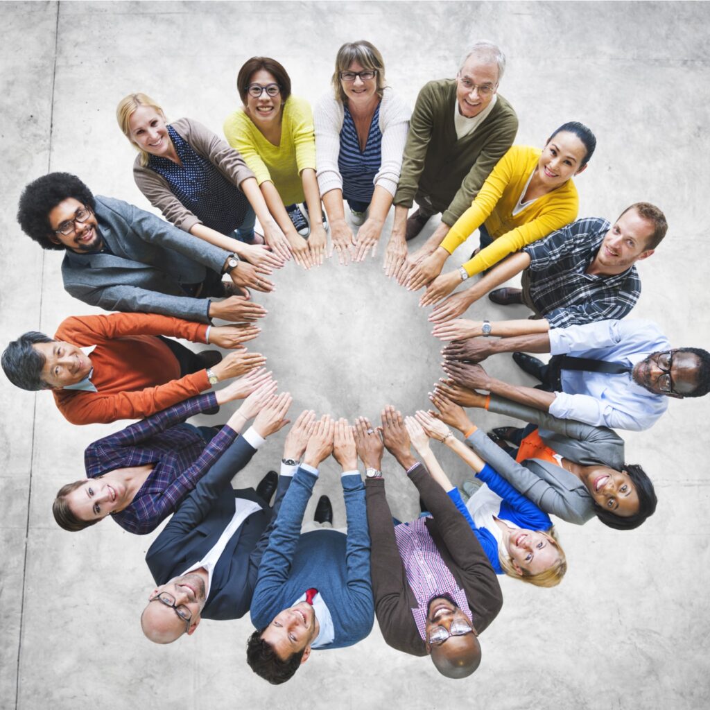 Multi-Ethnic Diverse Group People Circle Variation Concept