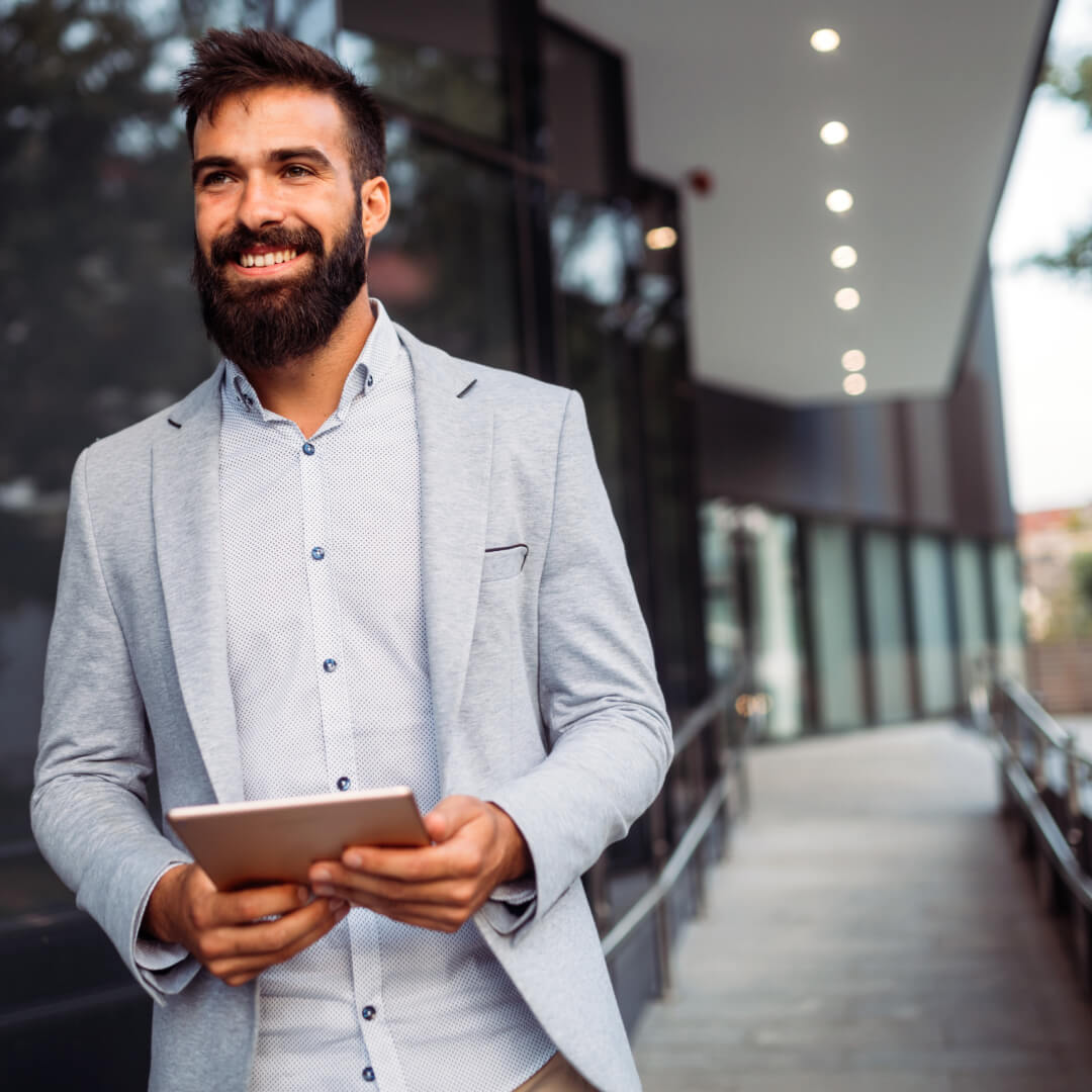 Man with beard outdoor