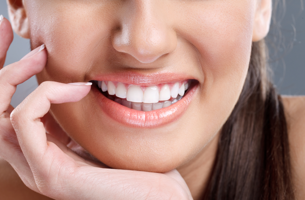 Close Up Beautiful Young Woman With Big Healthy Smile