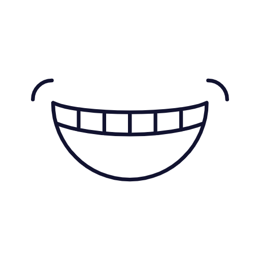 Smiling mouth icon