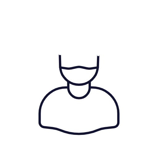 Person face mask icon