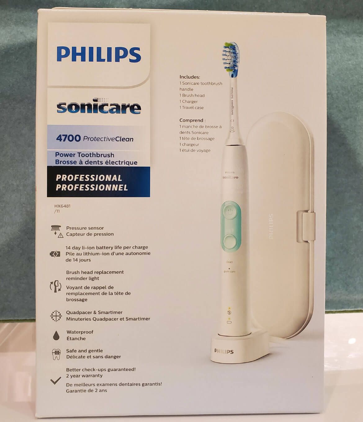 4700 Sonicare Protective Clean Power Toothbrush Light Blue
