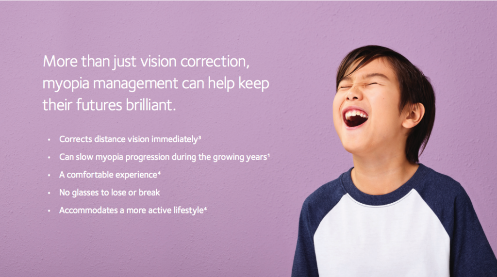 myopia management child expressing emotion