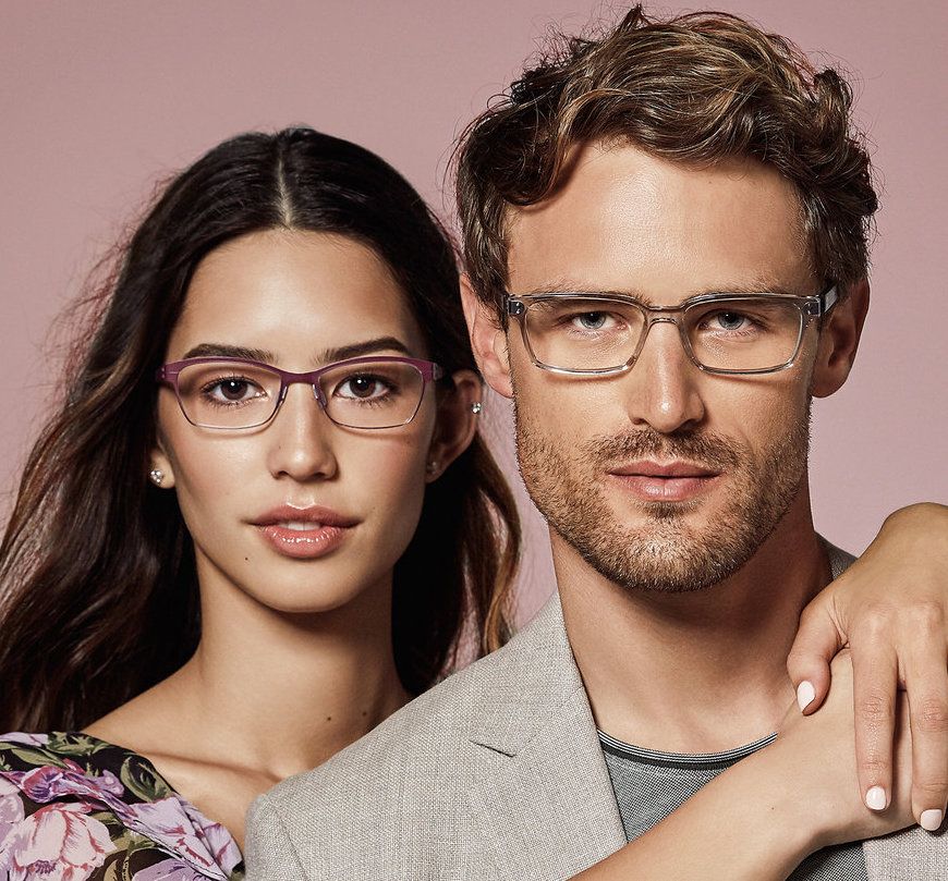 Young Couple with stylish glasses
