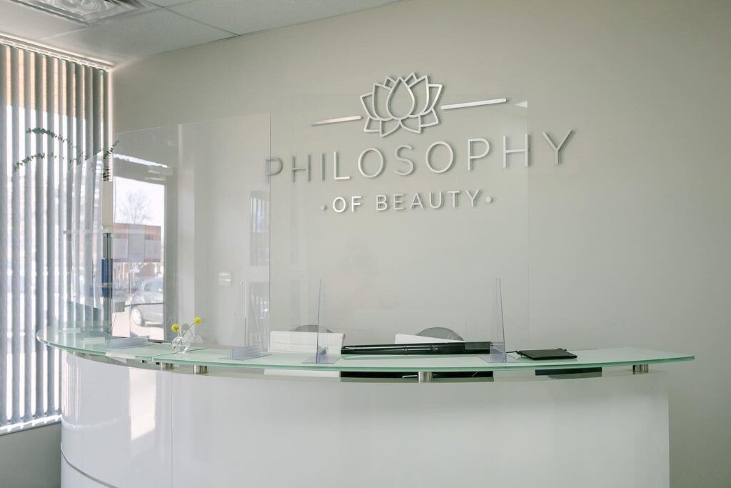 Philosophy of beauty at front desk
