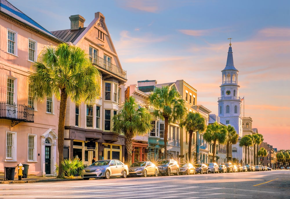 Historical downtown area of Charleston, South Carolina, USA