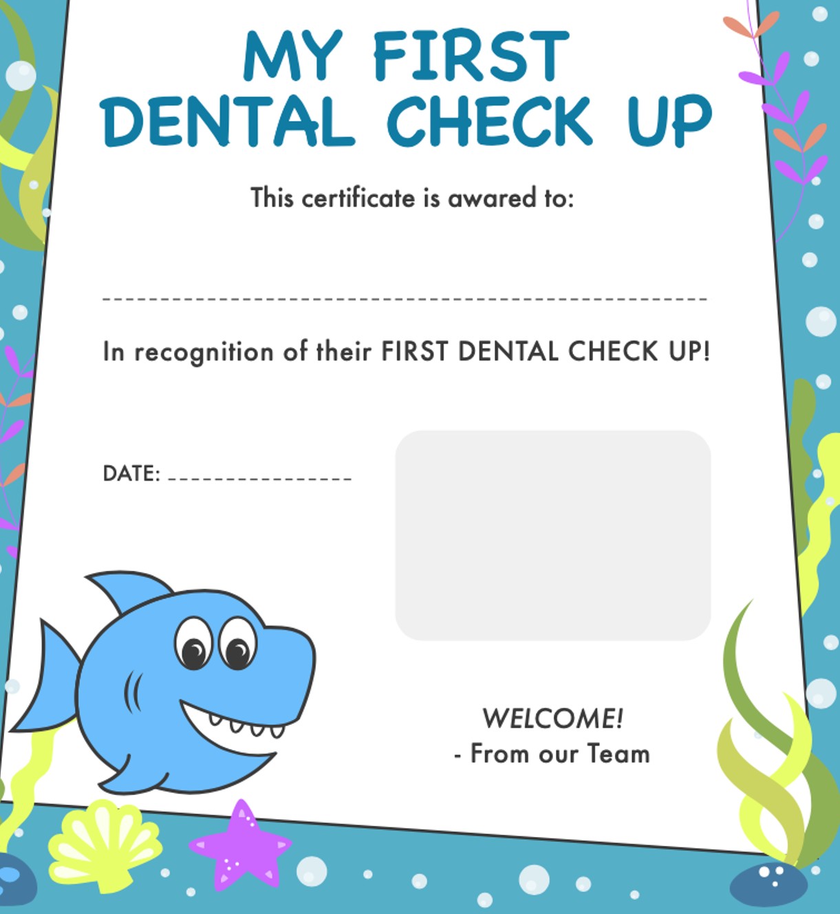 My first dental checkup