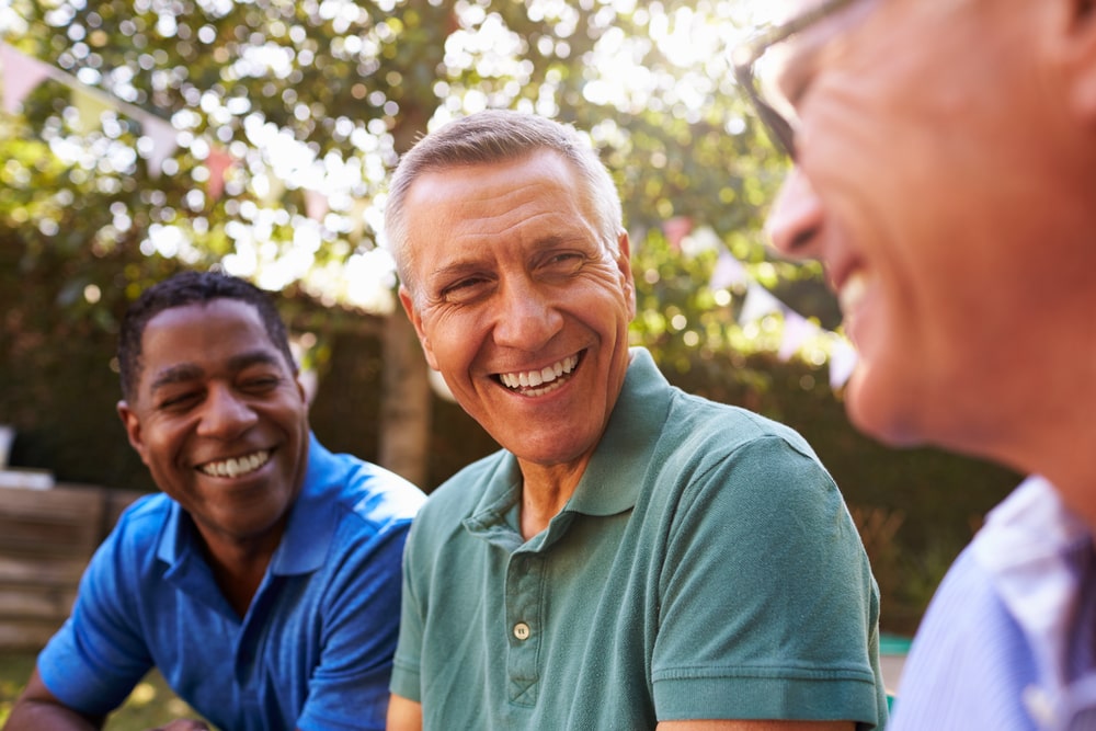 Mature Male Friends Socializing