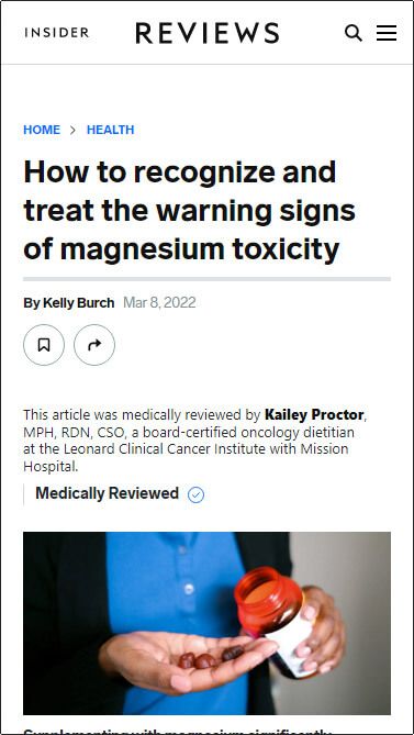 insider how to recognize and treat the warning signs of magnesium toxicity