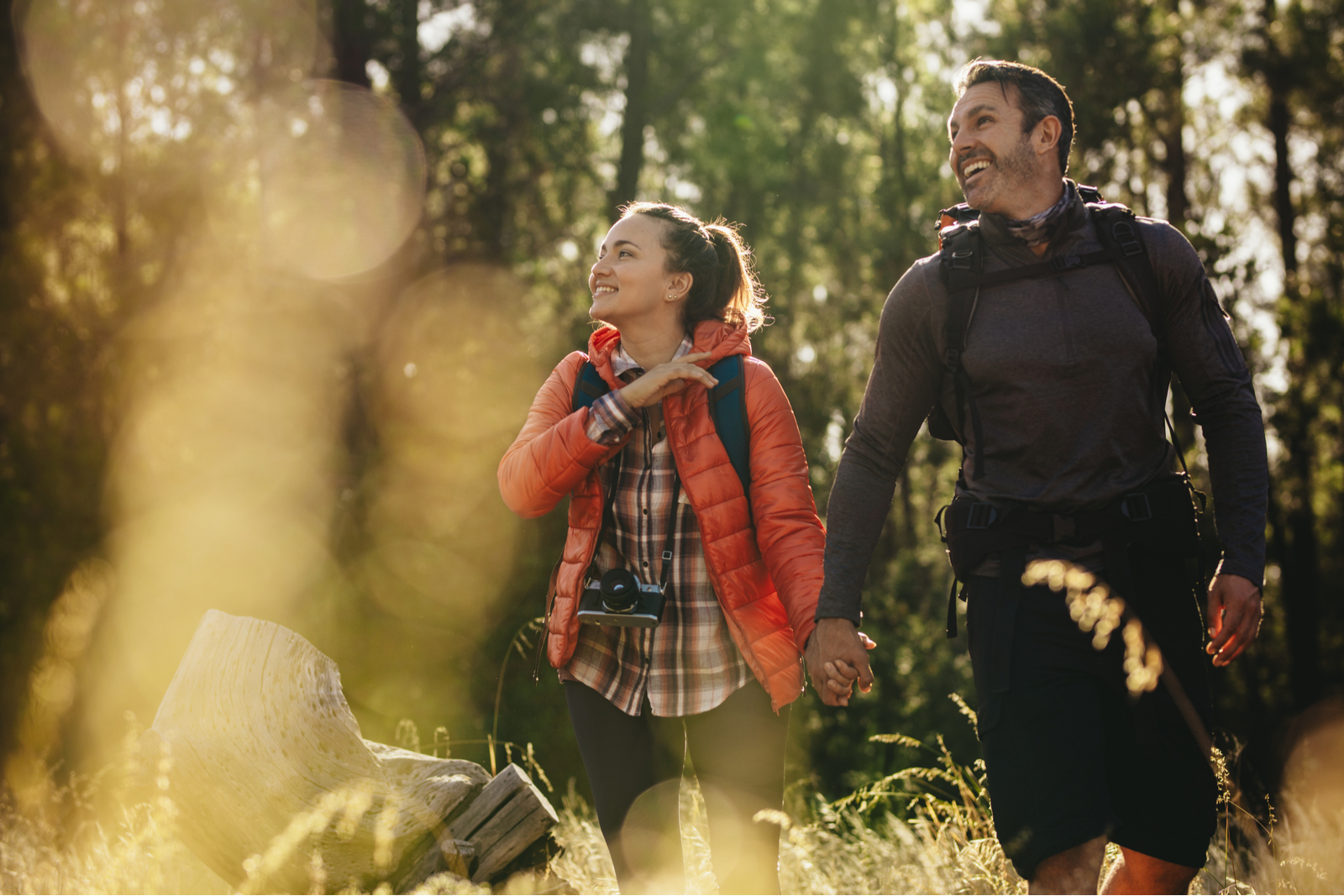 Loving couple going for a camping trip