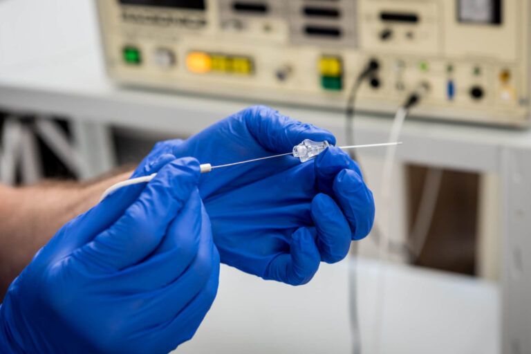 Cardiologist use tubes for radiofrequency catheter ablation