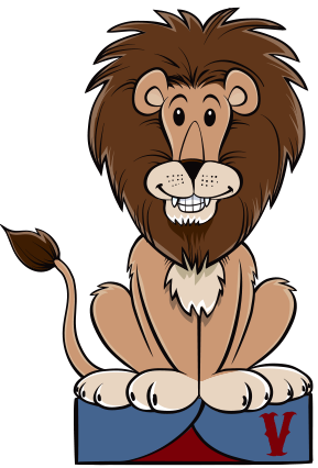 Happy Lion cartoon