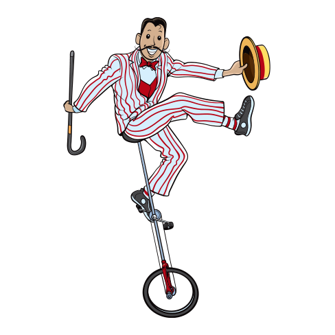 Unicycle Cartoon