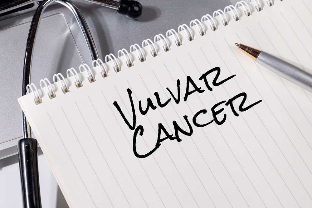 Doctor’s Desk Scene with “Vulvar Cancer” Note – Women's Health Disease Alert
