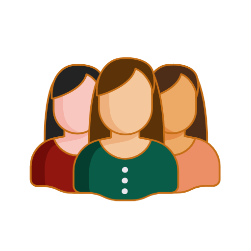 Three female Colored icon