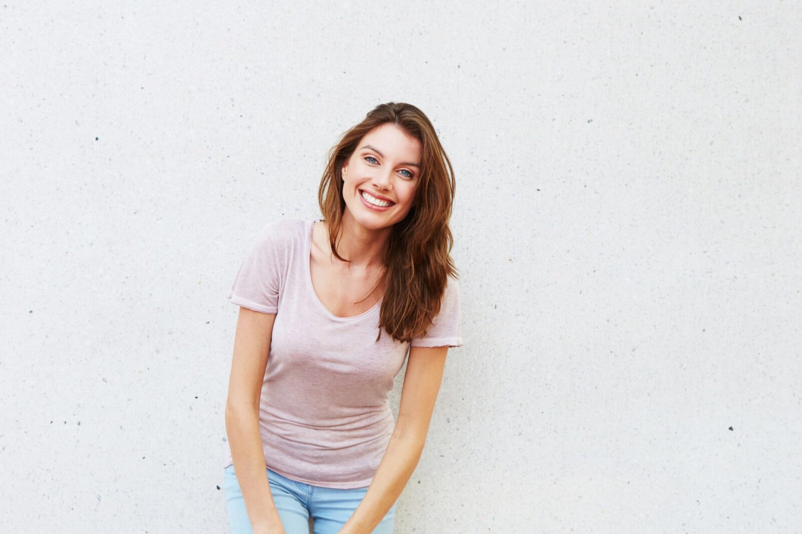 attractive young lady smiling