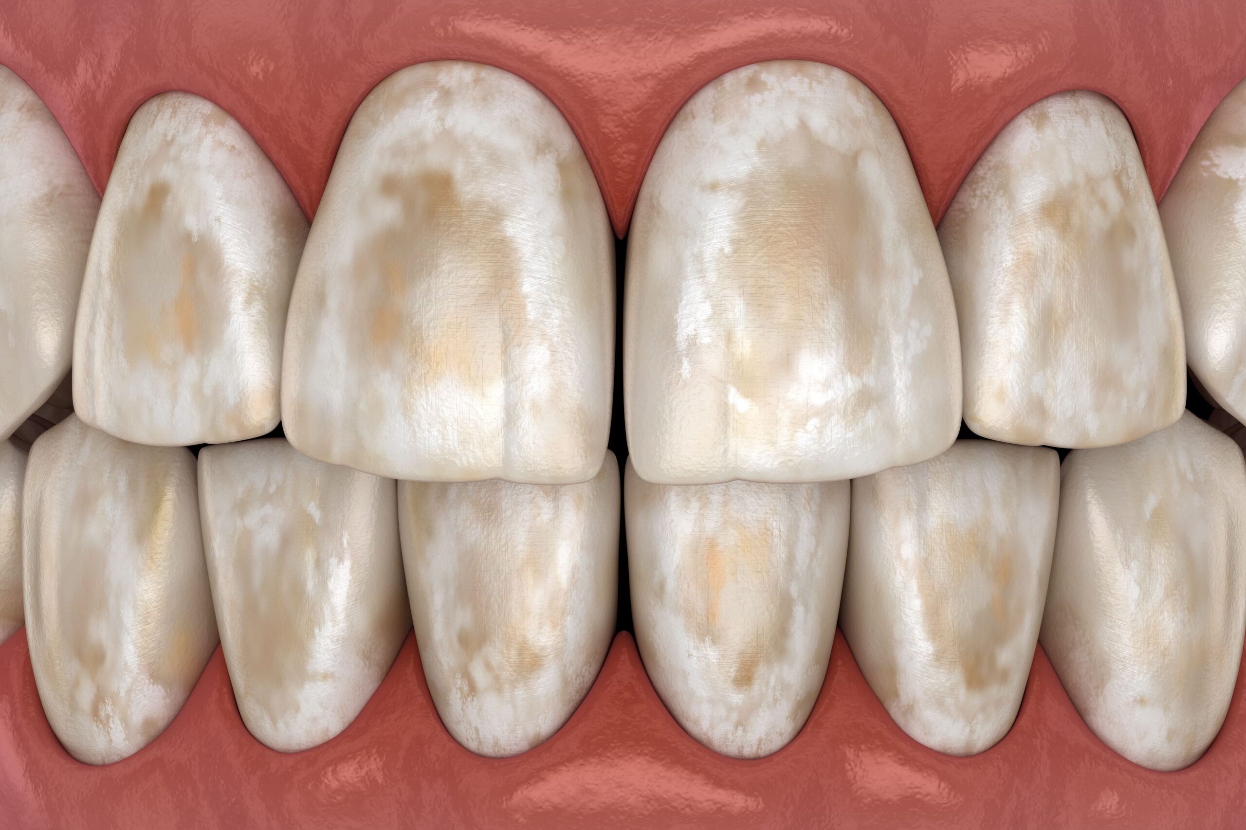 eroded tooth enamel