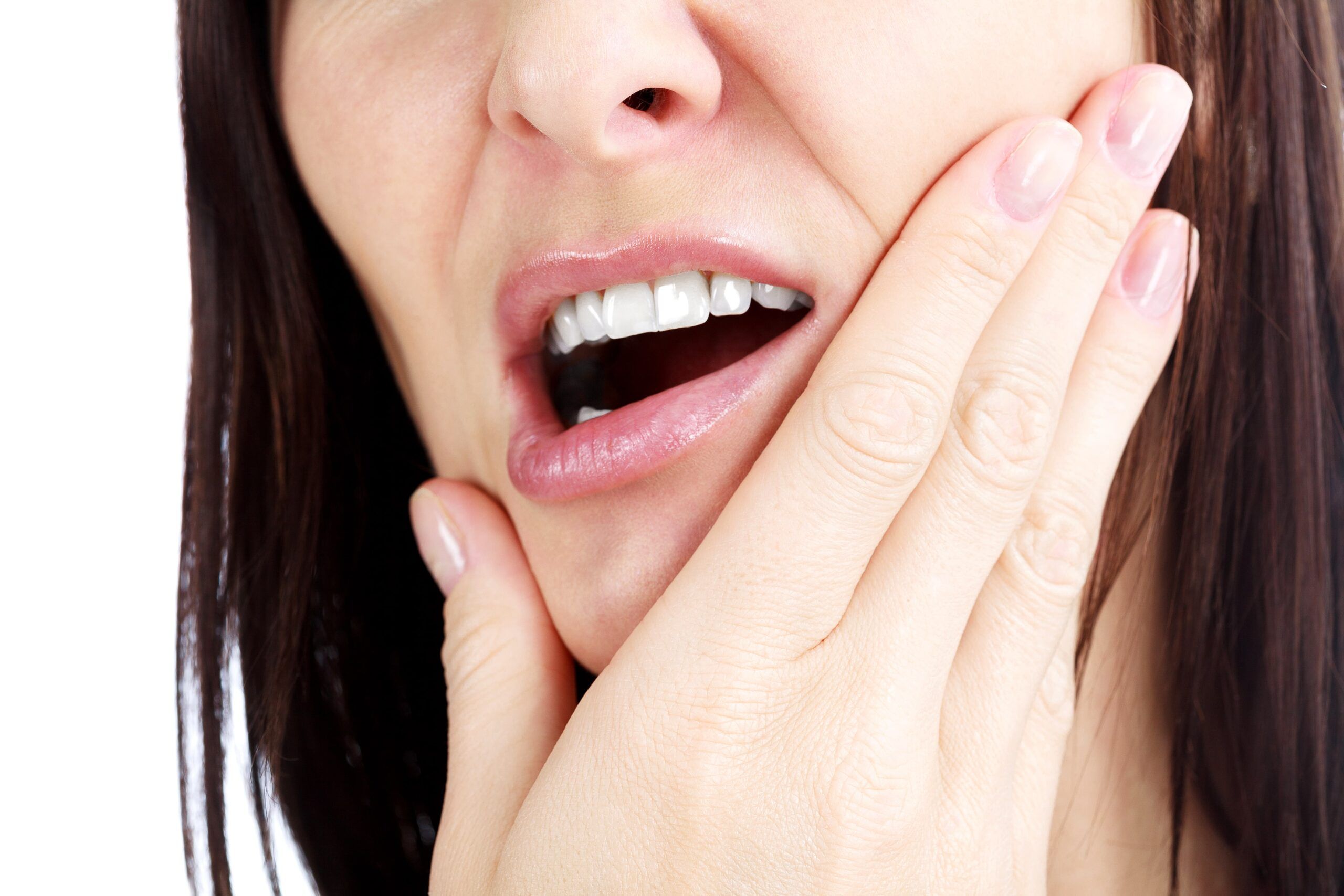 woman with jaw pain