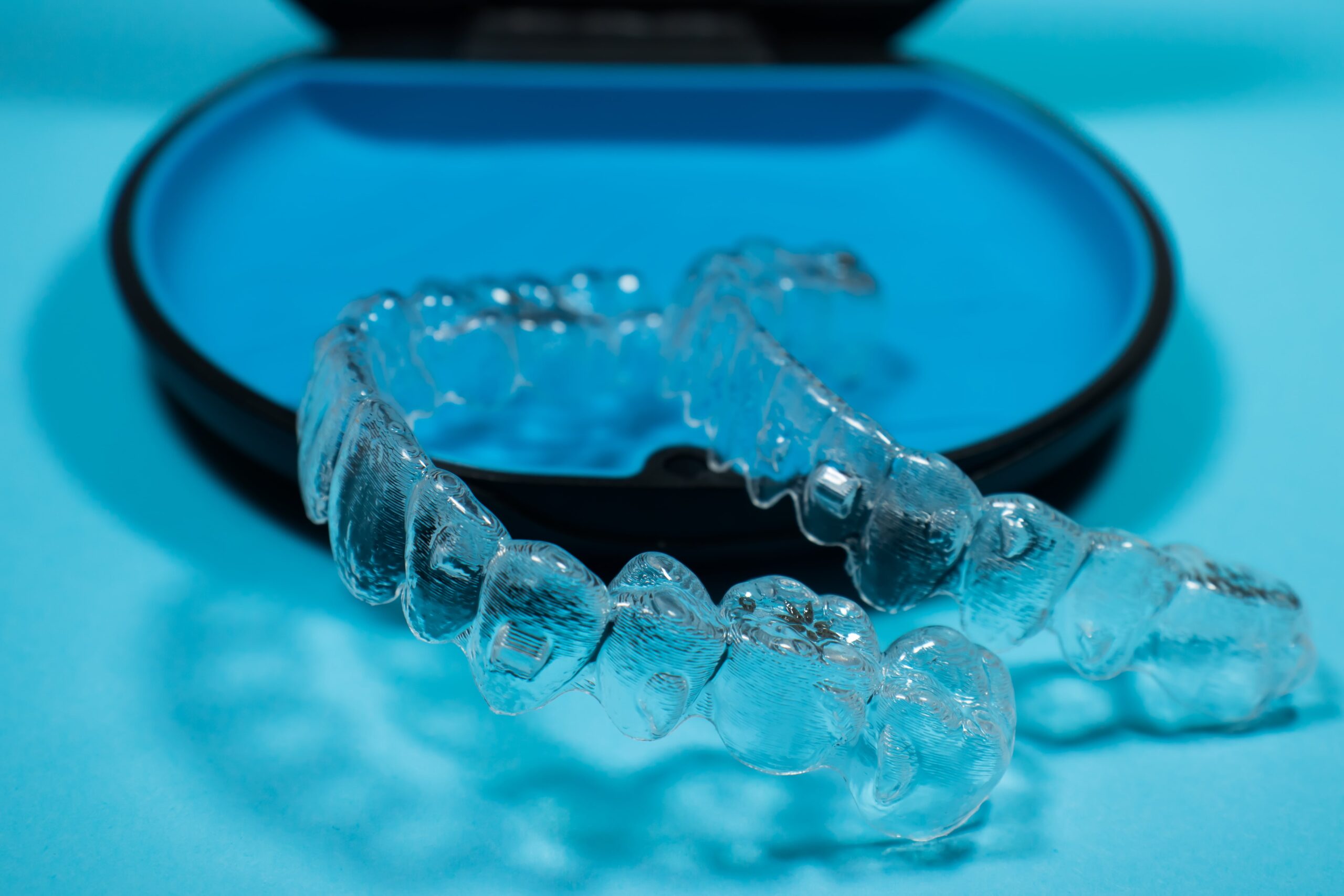 Invisalign aligners in case