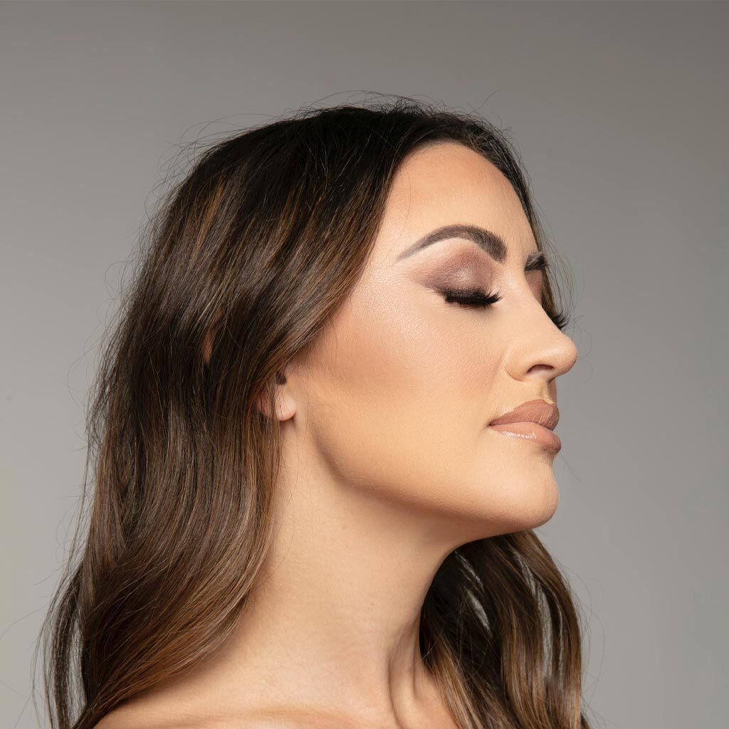 Beautiful Young woman with closed eyes