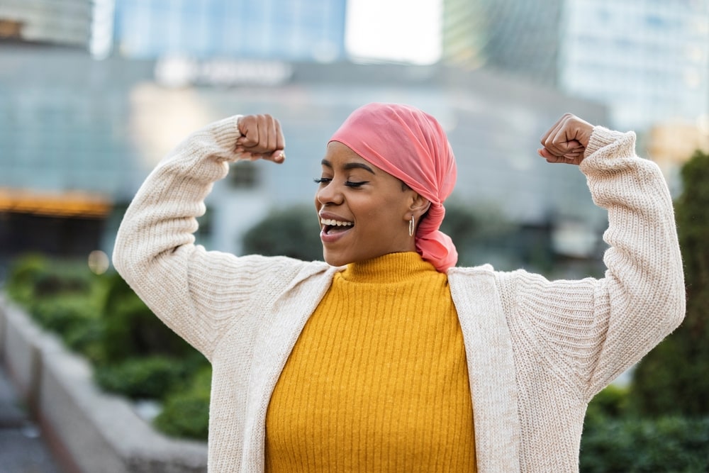 woman fighting breast cancer