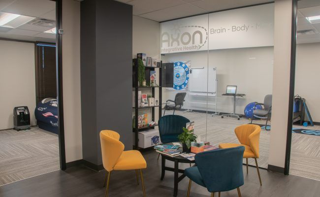 Axon waiting room with neuro rehab in cherry creek