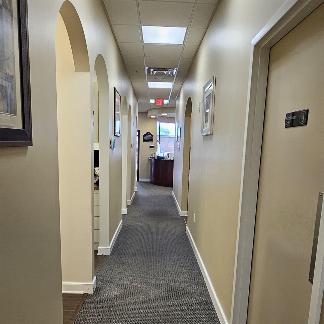 Office interior hallway