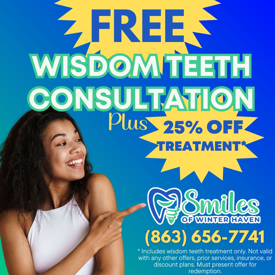 Free Wisdom Tooth Consultation plus 25 % off wisdom teeth treatment