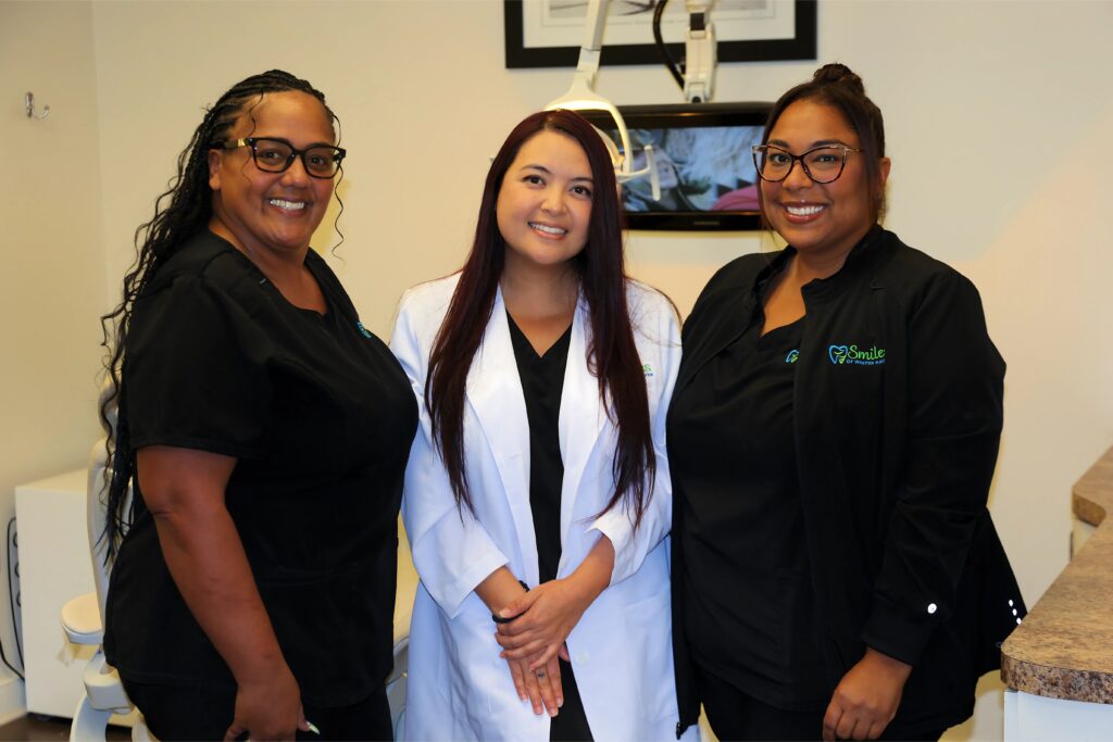 Sonya, Office Manager, Dr. Rueda, Dentist, and Seri, Dental Assistant