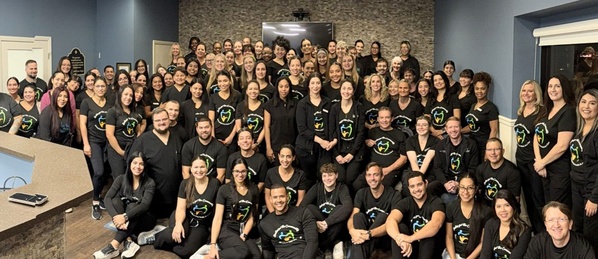 Large group of dental professionals