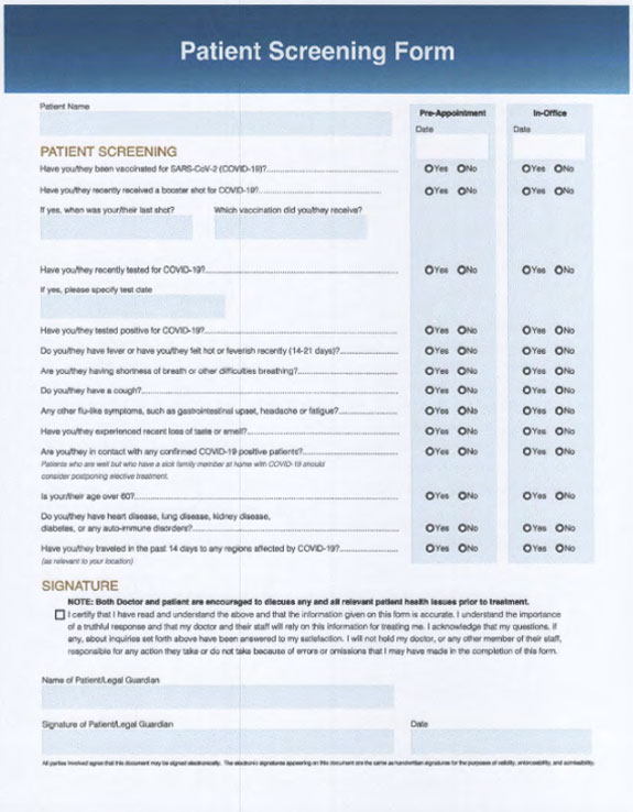 Patient Form (English)