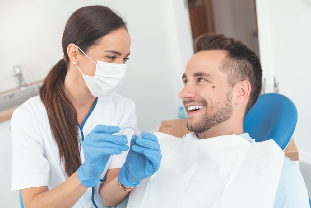 Dental consultation in an orthodontic clinic