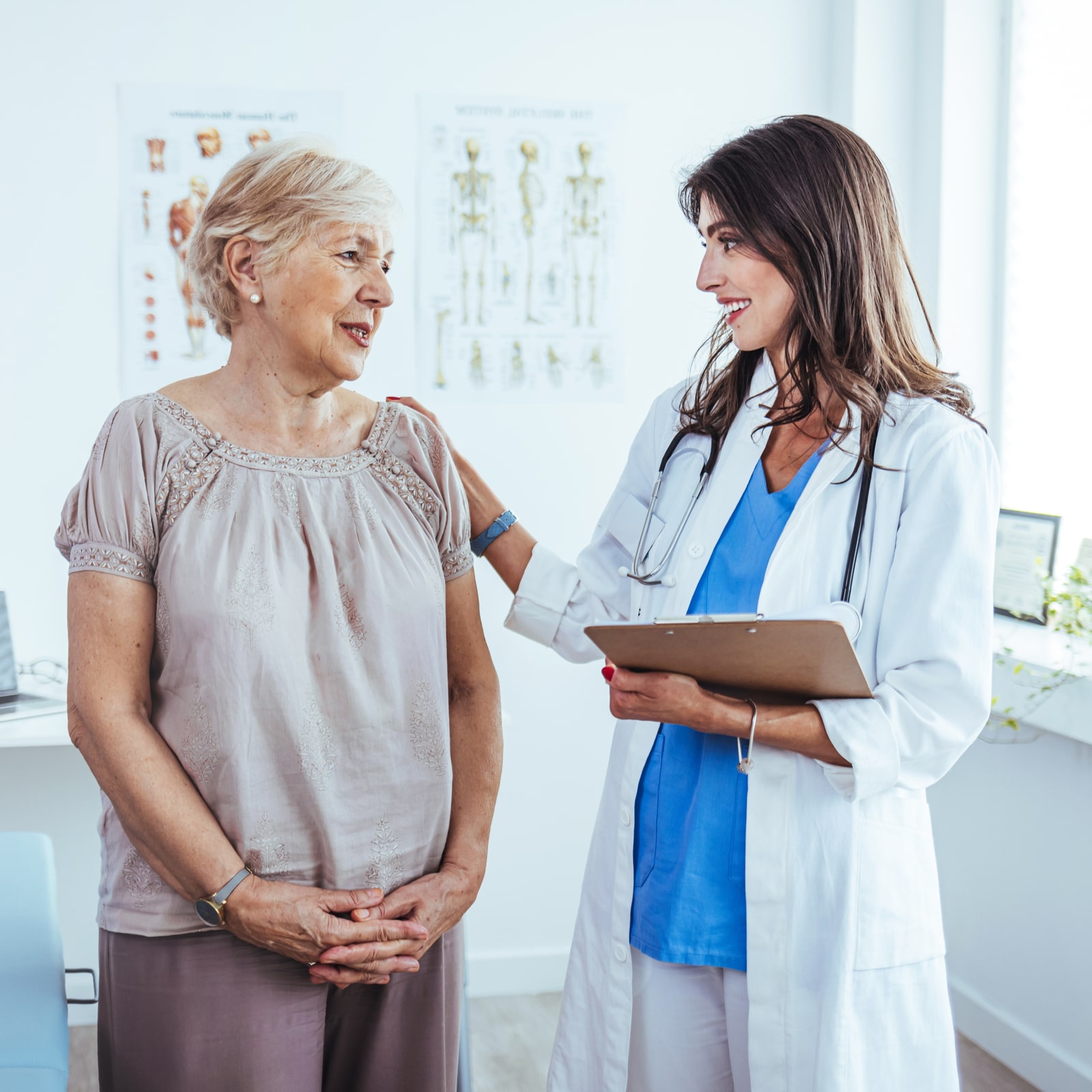 Senior woman having a consultation with her doctor.