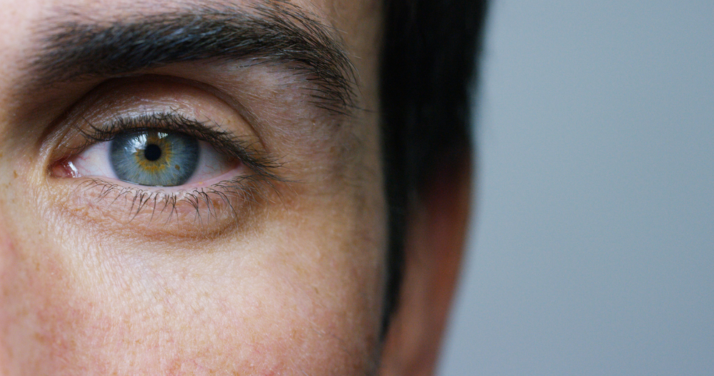 perfect blue eye macro in a sterile environment