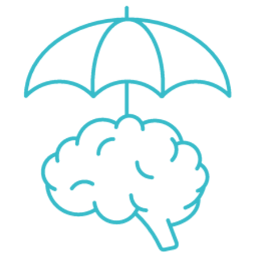 Brain under Umbrella Icon