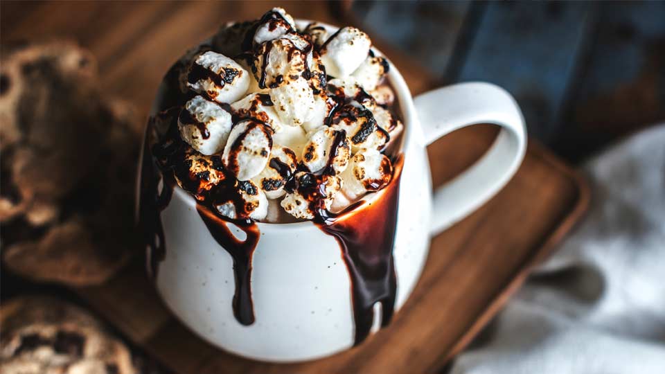 Hot chocolate with marshmallows