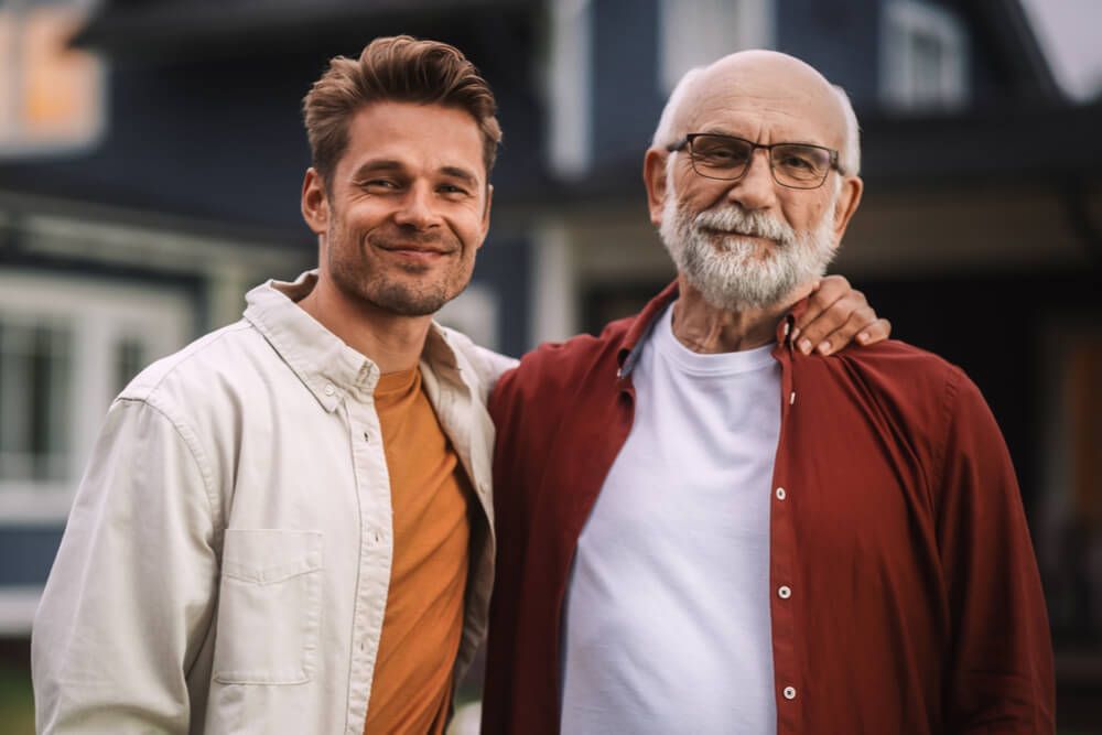 Portrait of a Happy Senior Grandparent Posing Together