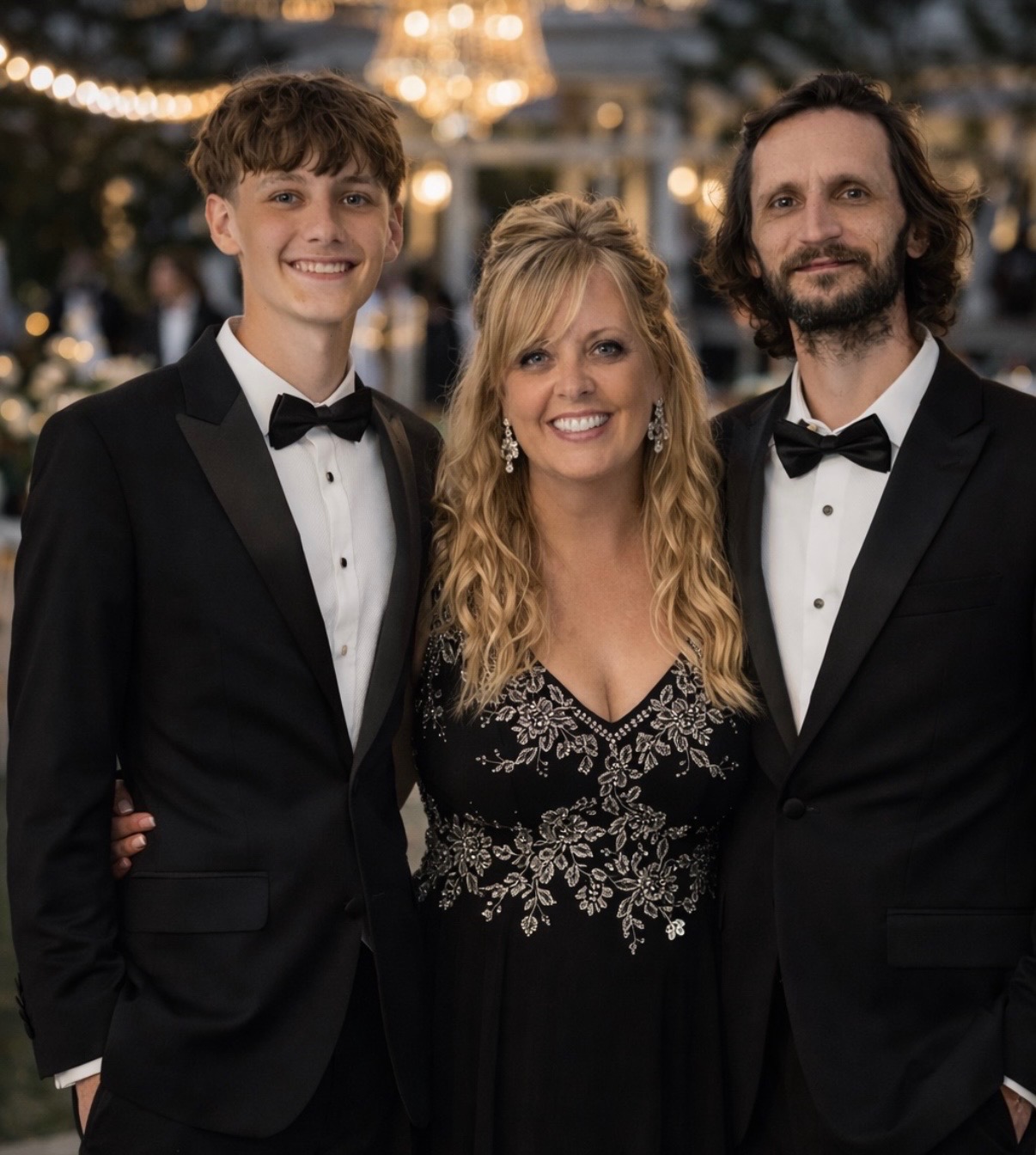Carrie with her youngest son and oldest son