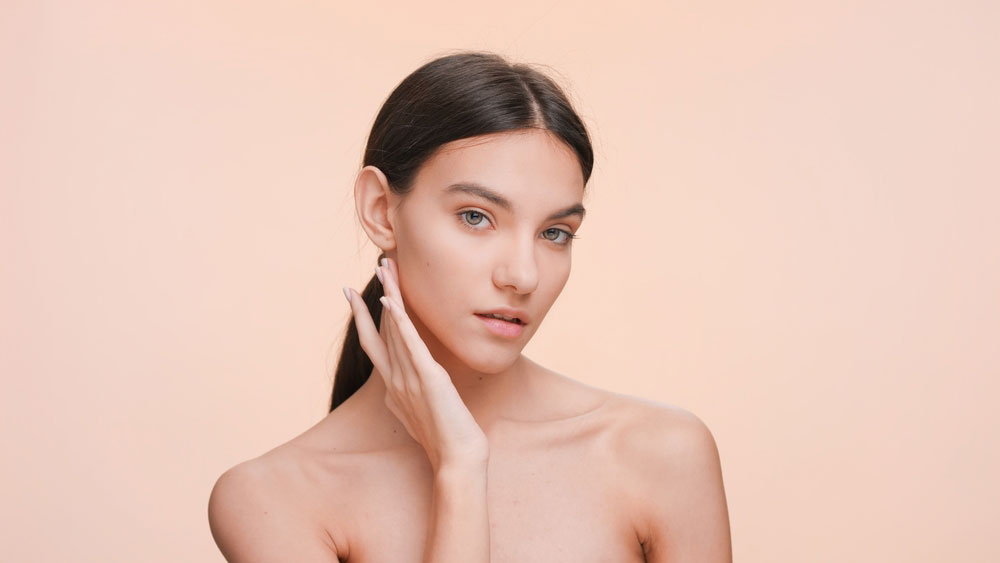 Woman with nice facial bone structure