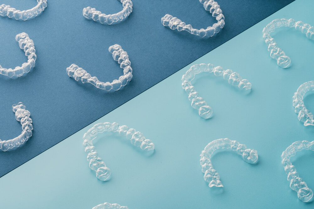 Transparent invisible dental aligners