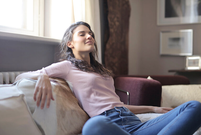 Young Lady Breathing for Anxiety Relief