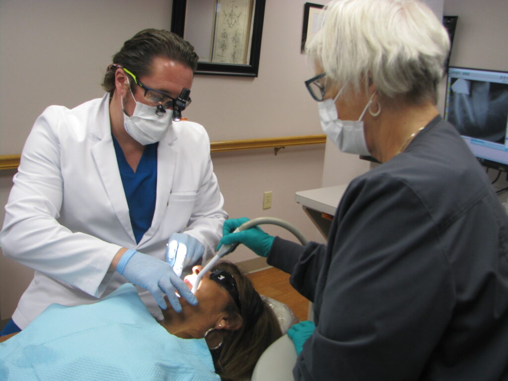 Dr. Nicholas Ciancarelli with patient