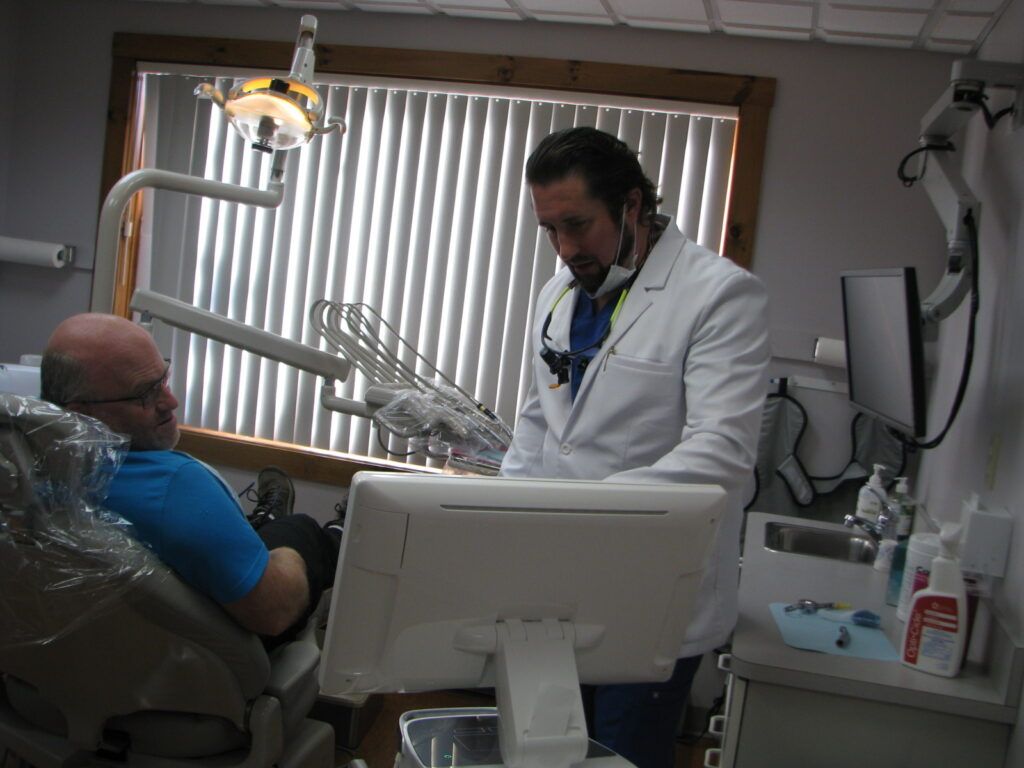 Dr. Nicholas Ciancarelli with patient