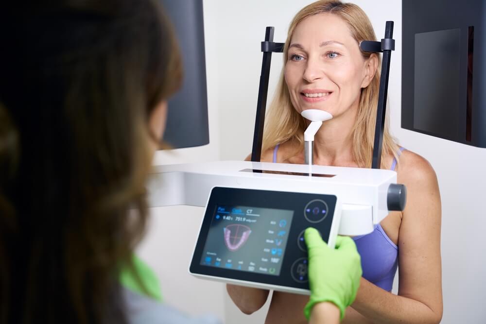 woman receiving CBCT