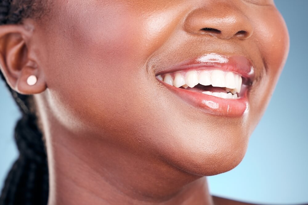 woman smiling with healthy gums